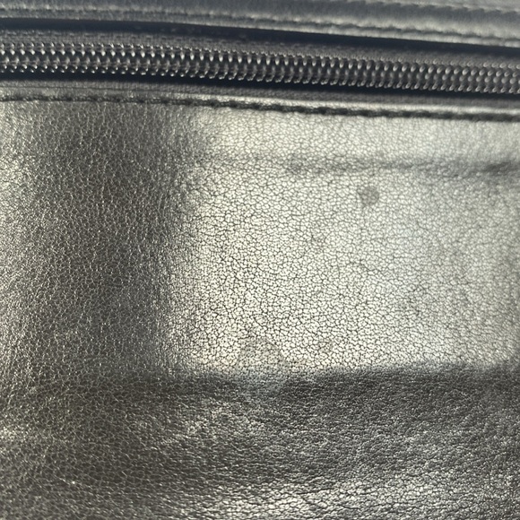 Beautiful black and Tiffany blue leather coach trifold wallet - Picture 9 of 13